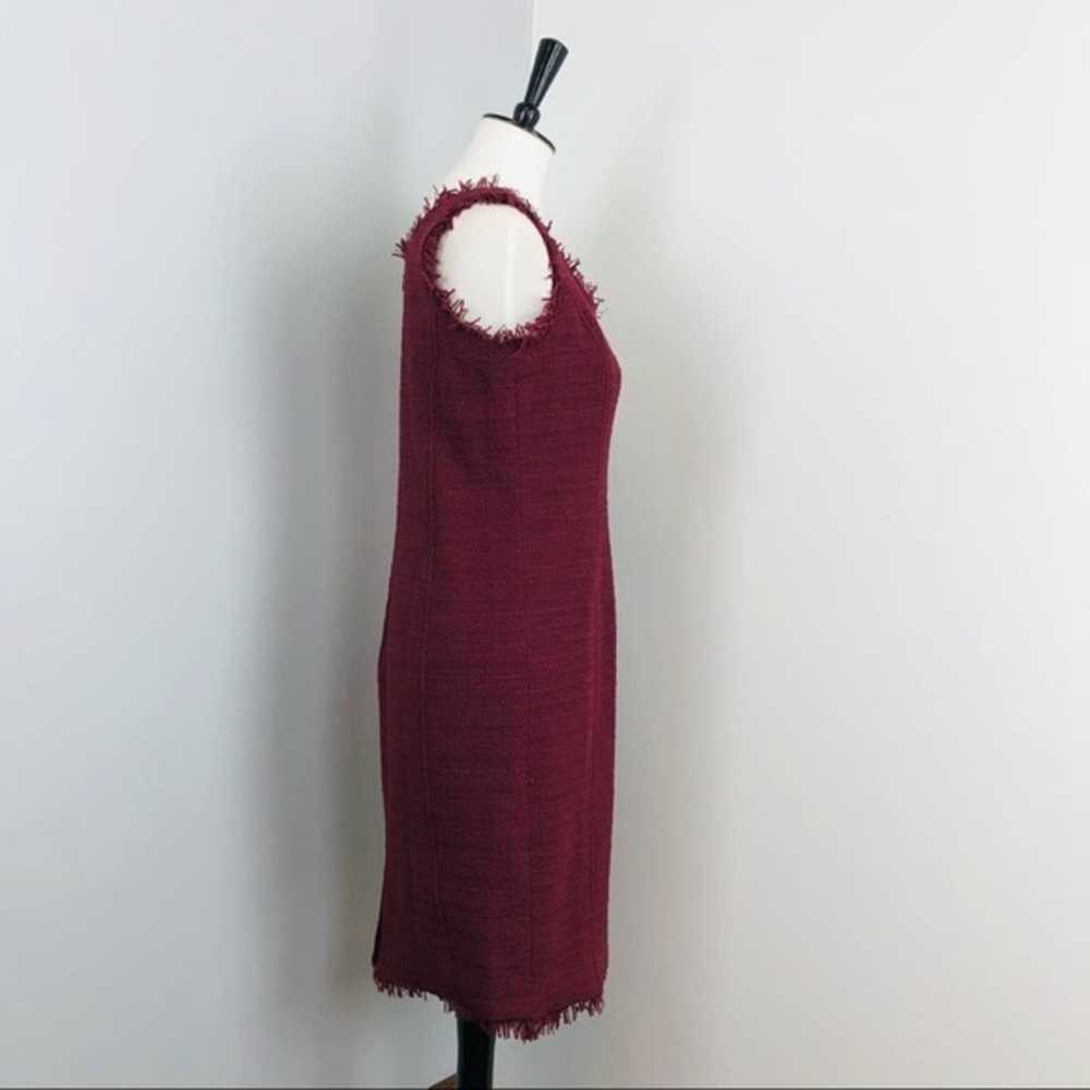 Worth New York Tweed & Fringe Sleeveless Dress 8 - image 3