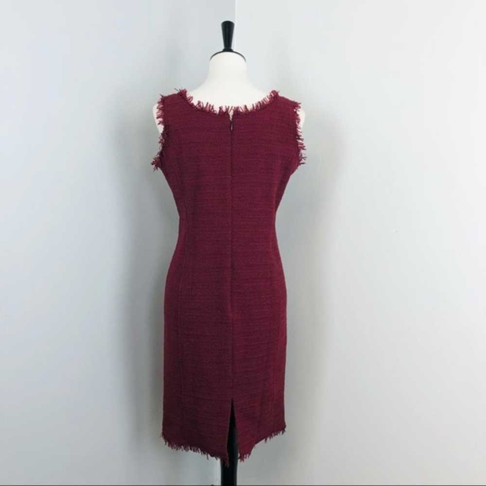 Worth New York Tweed & Fringe Sleeveless Dress 8 - image 4
