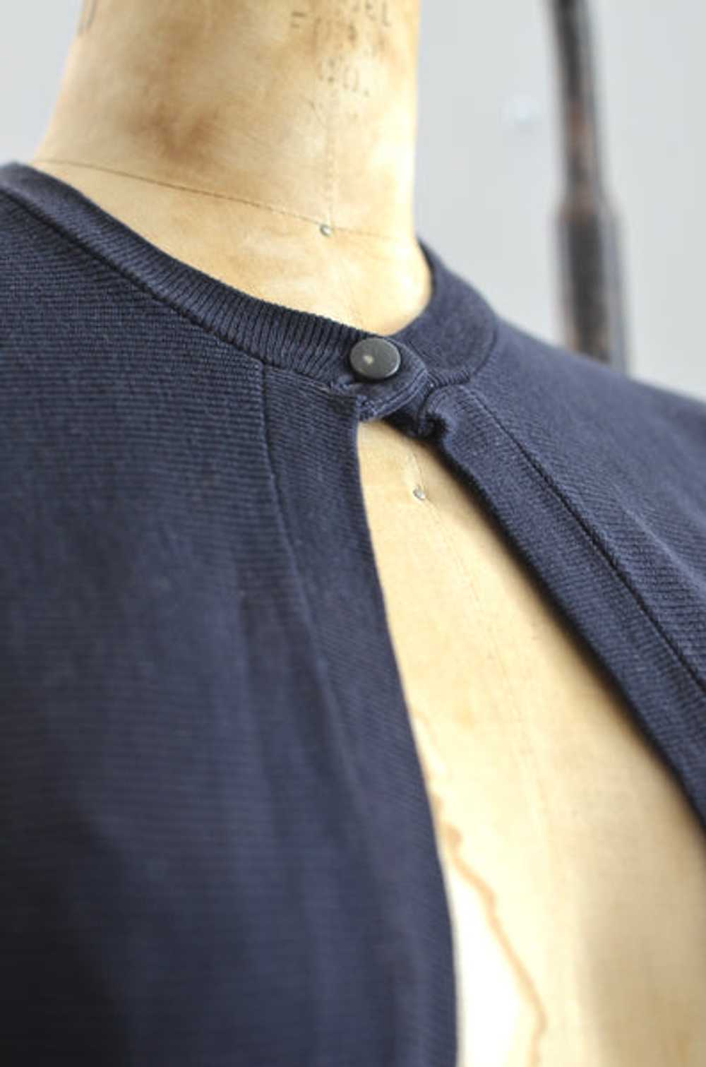 vintage 1950s Navy Blue Shrug - image 3