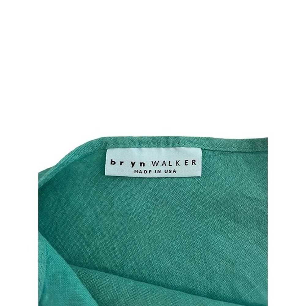 Bryn Walker women's linen mini dress green size L… - image 2