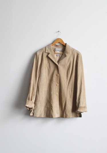 almond suede coat - image 1