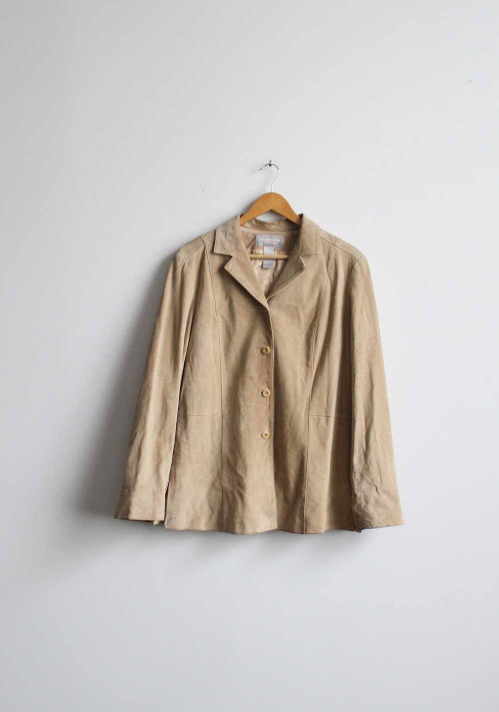 almond suede coat - image 3