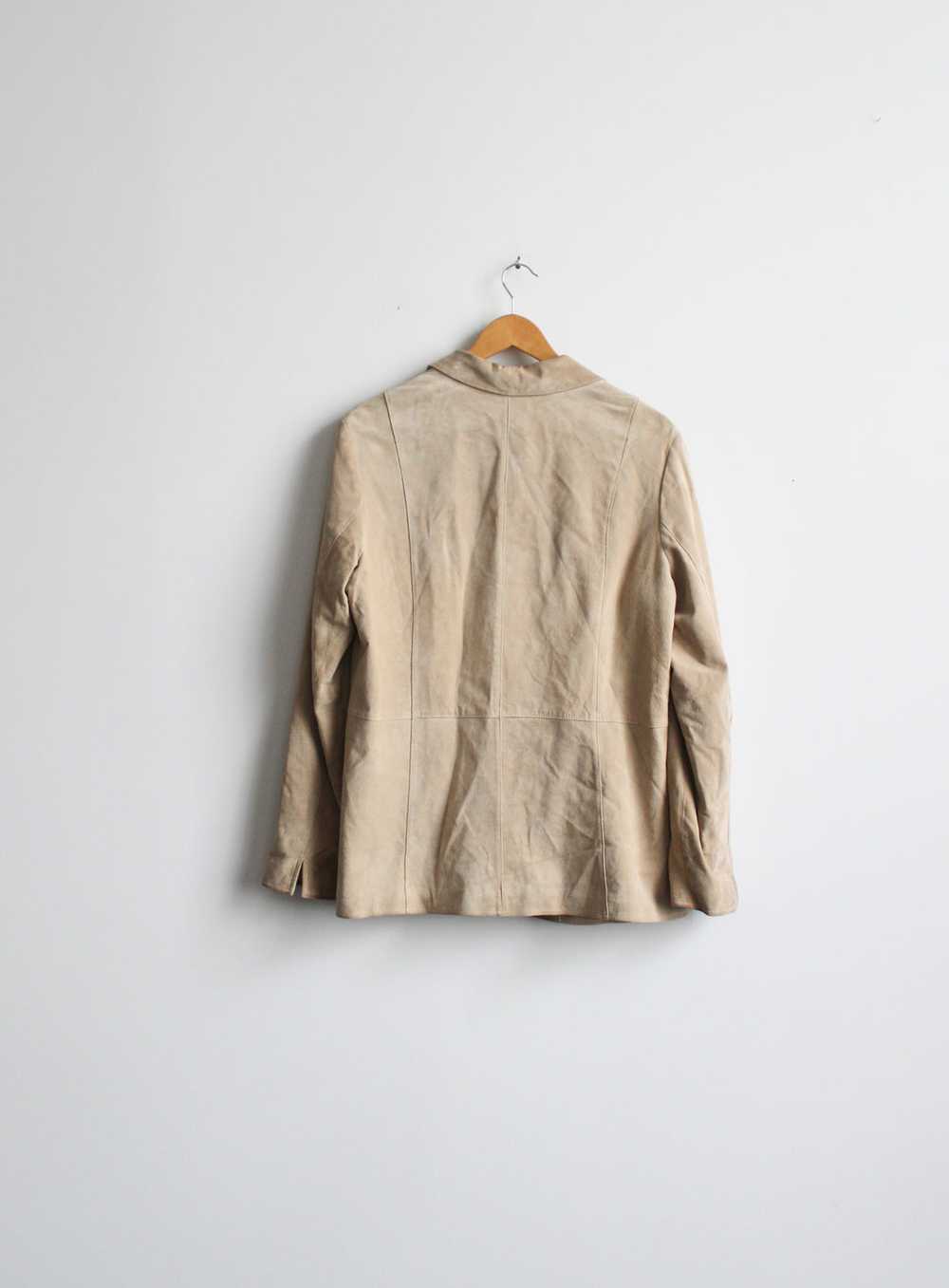 almond suede coat - image 4