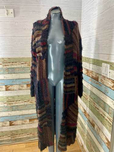 00’s Brown Multicolor Long Knit Open by Ralph Lau… - image 1