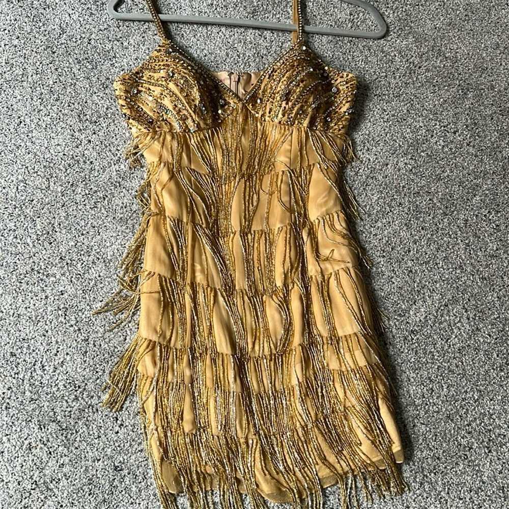 Gold and Silver Beaded Dress - image 1
