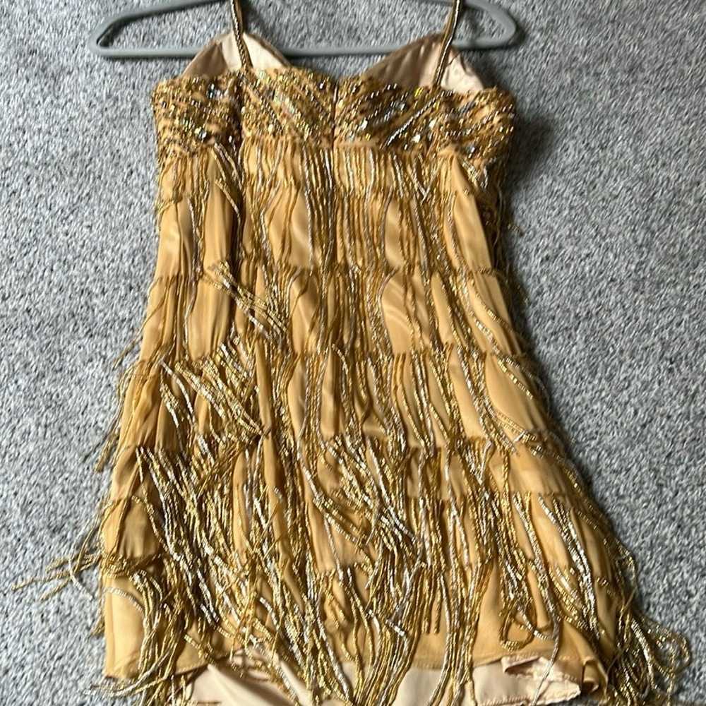 Gold and Silver Beaded Dress - image 8