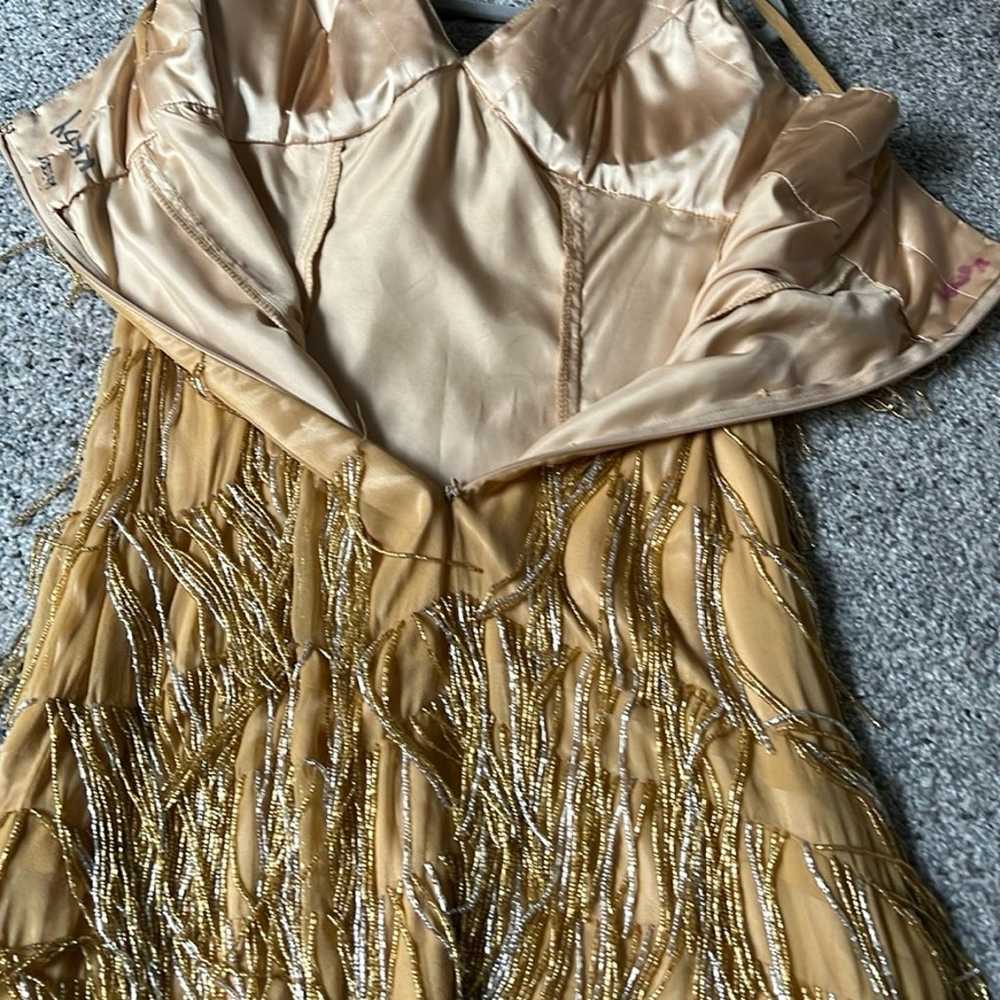 Gold and Silver Beaded Dress - image 9