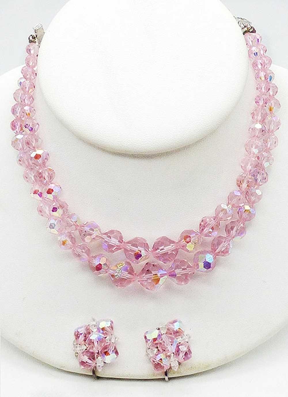Laguna Pink Crystal Bead Necklace Set - image 1