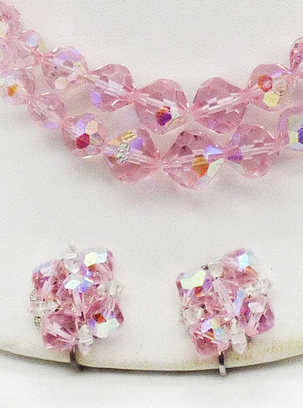 Laguna Pink Crystal Bead Necklace Set - image 2