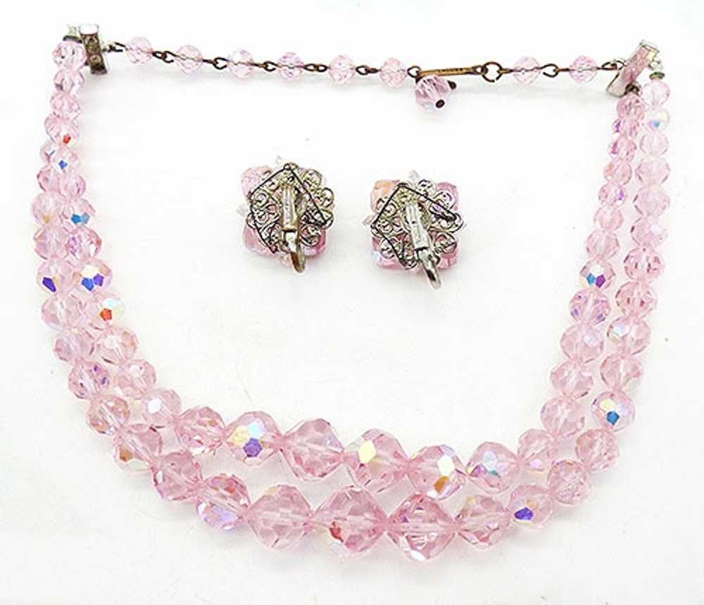 Laguna Pink Crystal Bead Necklace Set - image 4