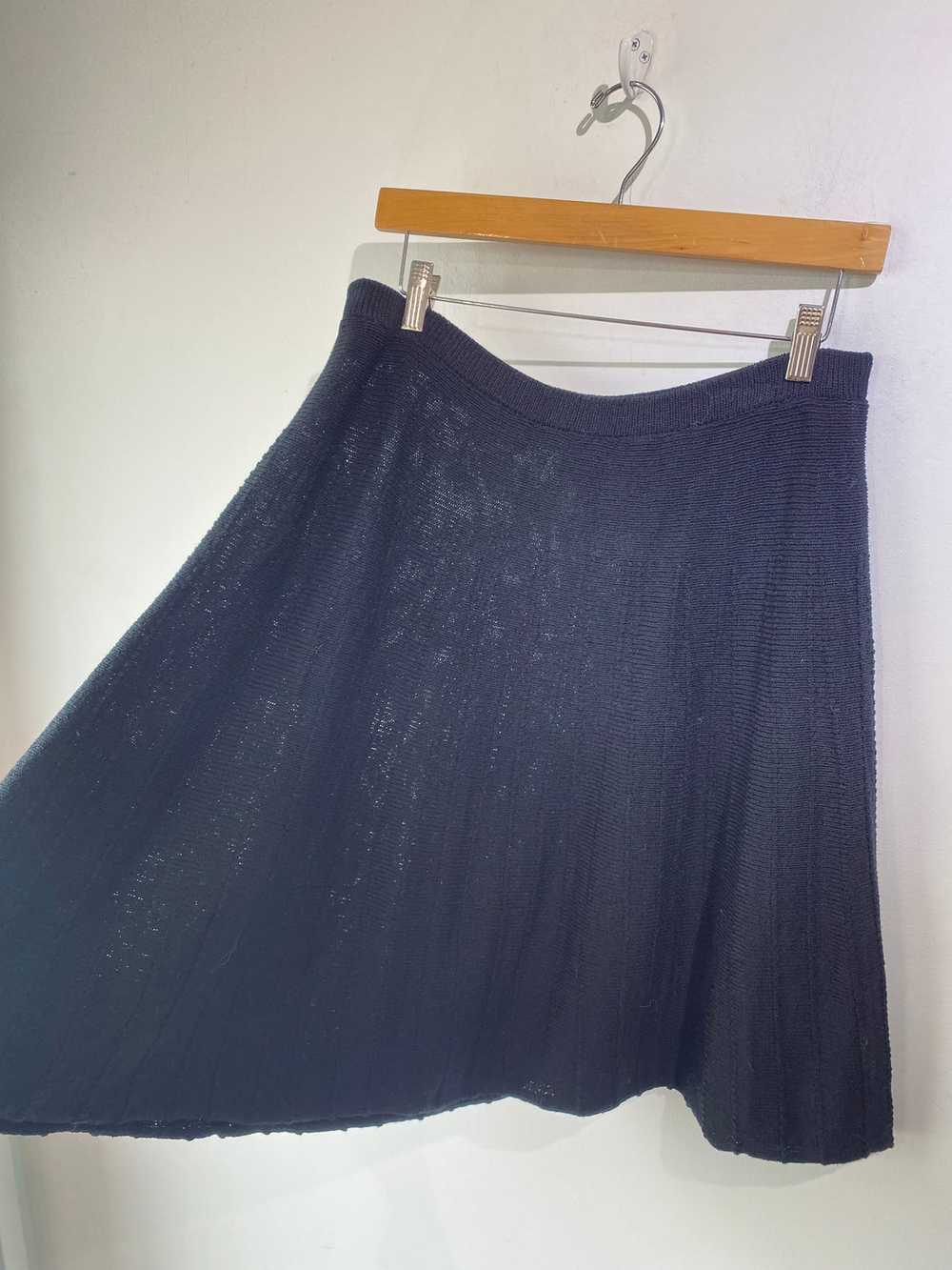 Vintage Black Knit Skirt - image 3