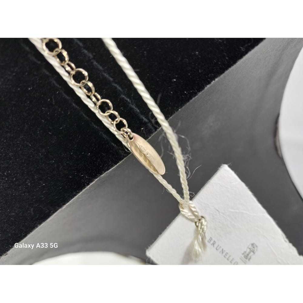 Brunello Cucinelli Silver long necklace - image 5