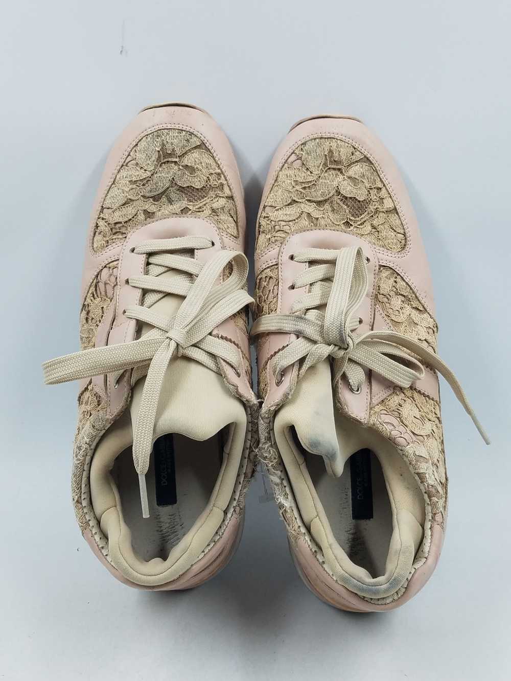 Dolce & Gabbana Authentic D&G Blush Lace Sneakers… - image 6