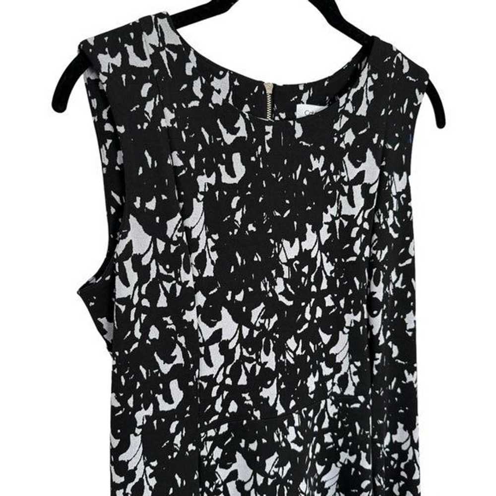 Calvin Klein Black and White Floral Fit and Flare… - image 2