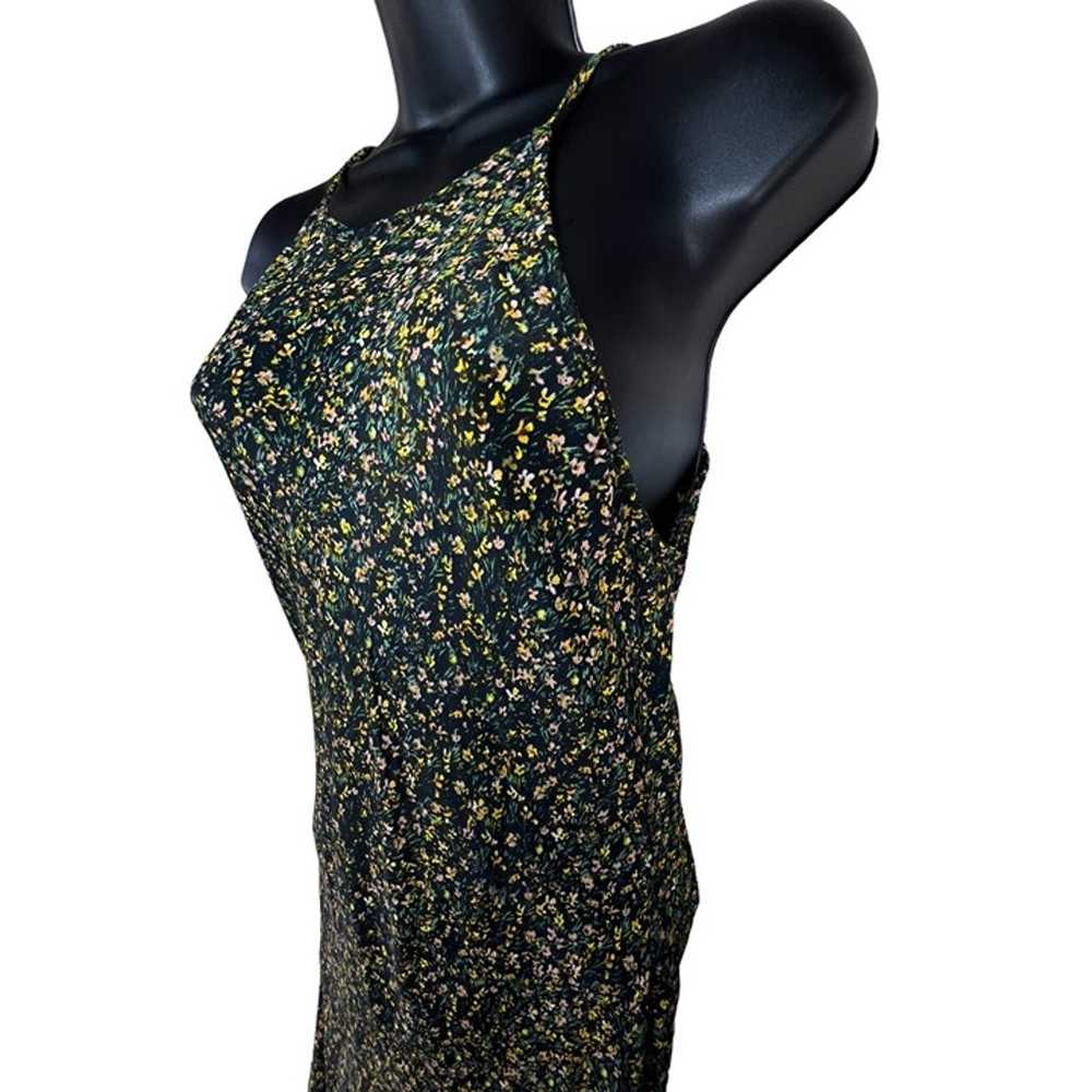 RVCA Maxi Slip Dress Black Strappy Floral Multico… - image 7