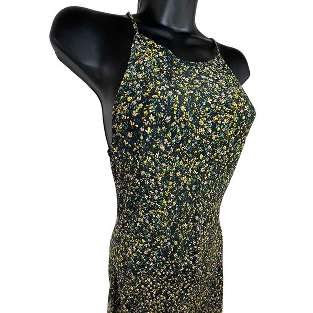 RVCA Maxi Slip Dress Black Strappy Floral Multico… - image 8