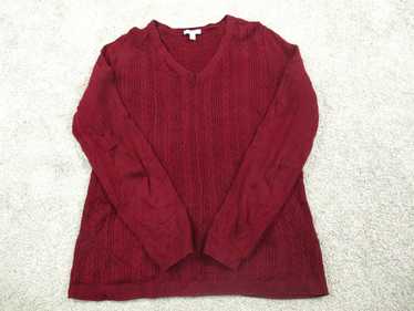 Talbots Womens Pullover Sweater Knitted V Neck Lo… - image 1