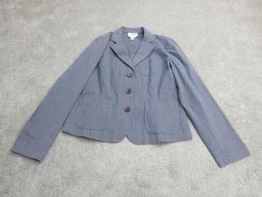 Talbots Women Striped Blazer Coat Single Breasted… - image 1