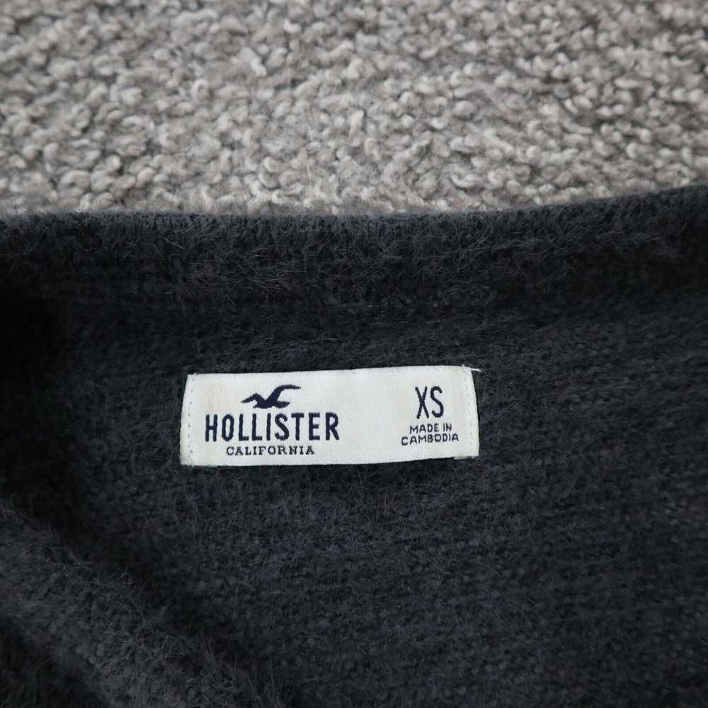 Hollister Womens Henley Cropped Sweater Round Nec… - image 7