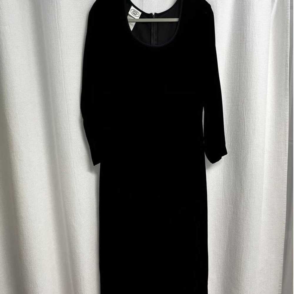 Laura Ashley Women’s Black Velvet Silk Blend Maxi… - image 1