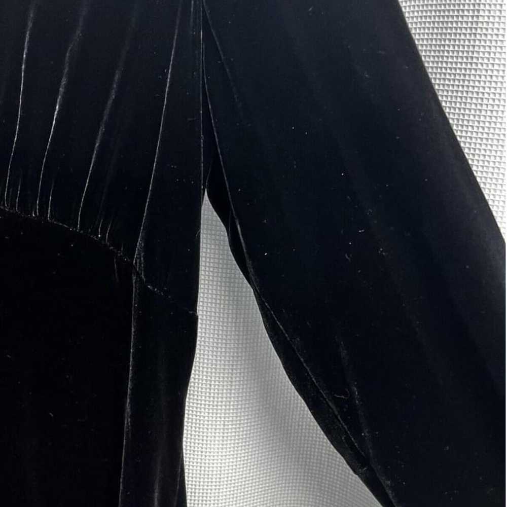Laura Ashley Women’s Black Velvet Silk Blend Maxi… - image 7