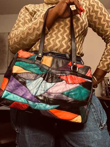 70s/80's Multicolored Patchwork Bag