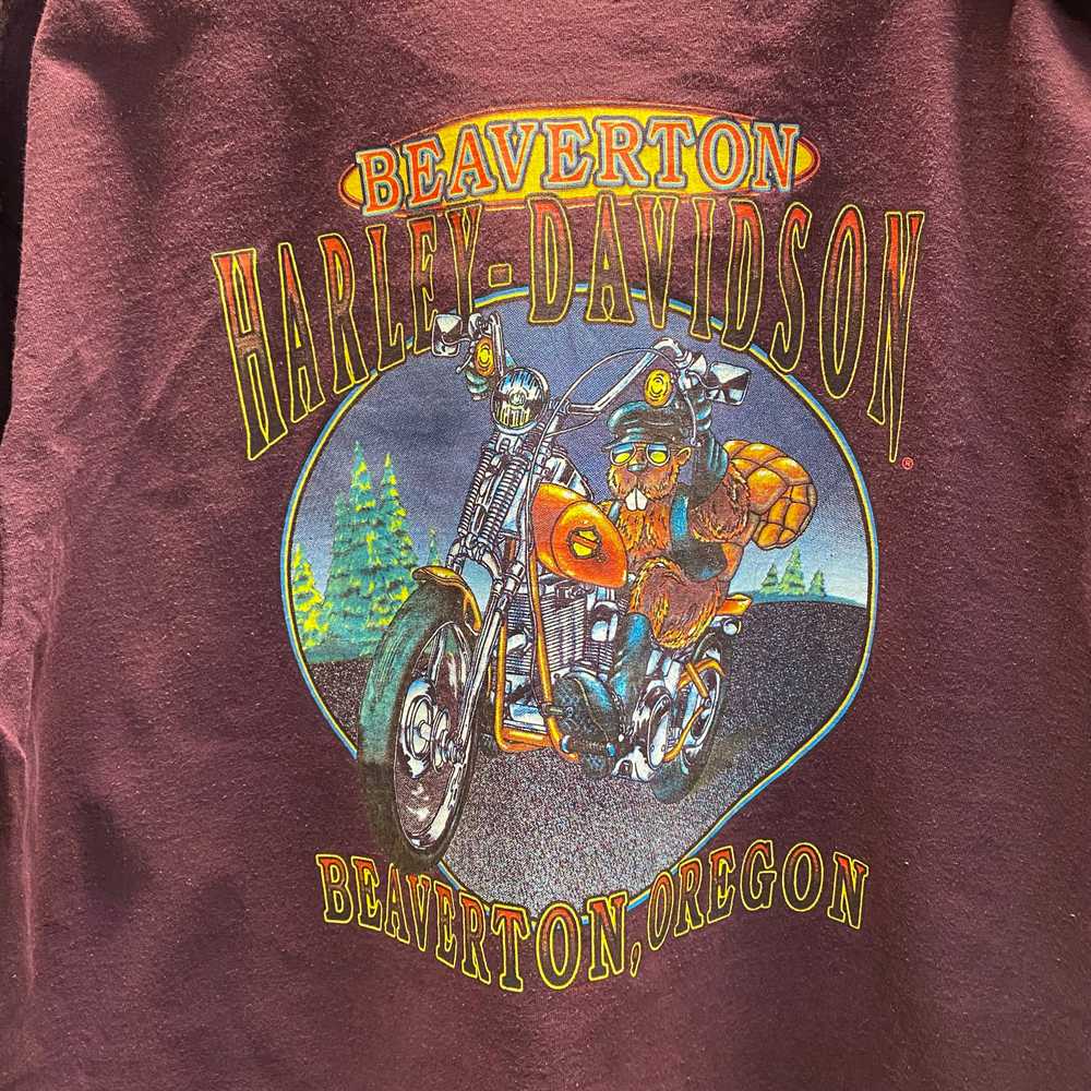 1996 harley davidson beaverton Oregon tshirt - image 4