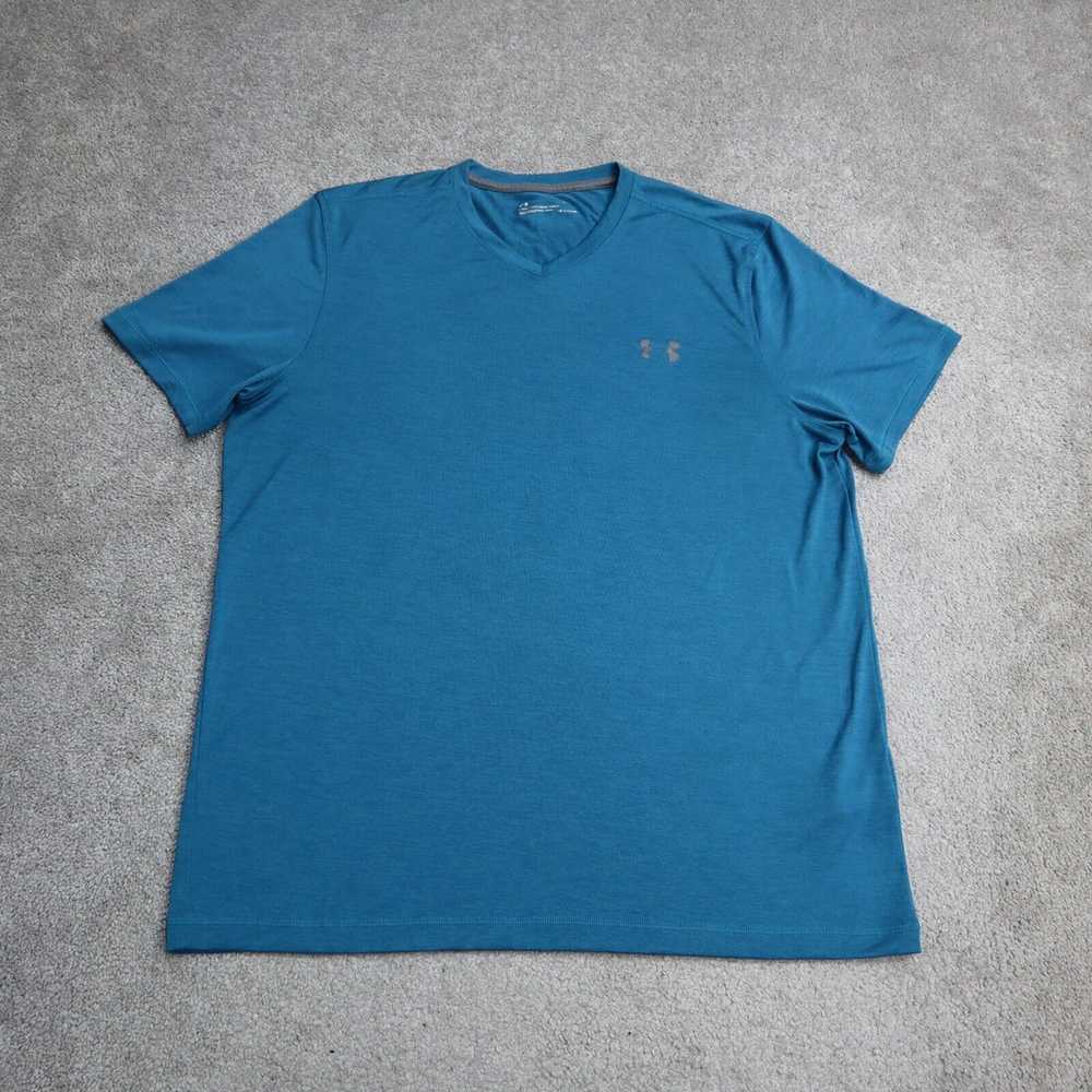 Under Armour Mens V Neck T Shirt Short Sleeves He… - image 1