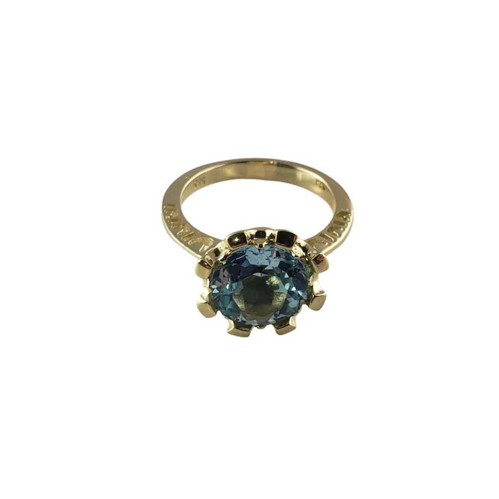 14 Karat Yellow Swiss Blue Topaz Ring Size 8 JAGi… - image 6