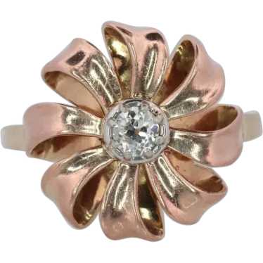 JABEL 14k Platinum Diamond Solitaire ring. Vintage