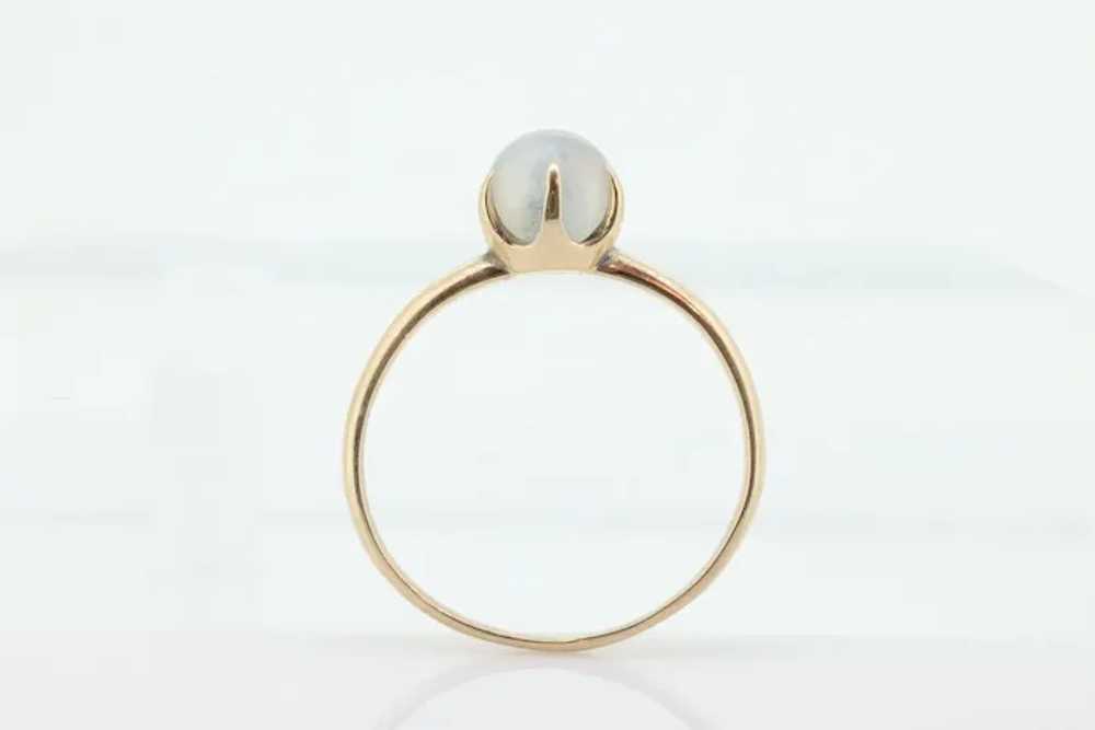 10k Victorian MOONSTONE Claw set ring. Sphere Moo… - image 5