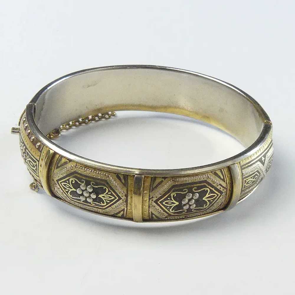 Very Interesting Mixed Metal Bangle Bracelet - image 4