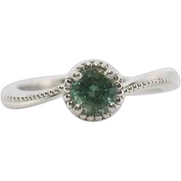 Genuine Alexandrite Ring. Platinum setting round N