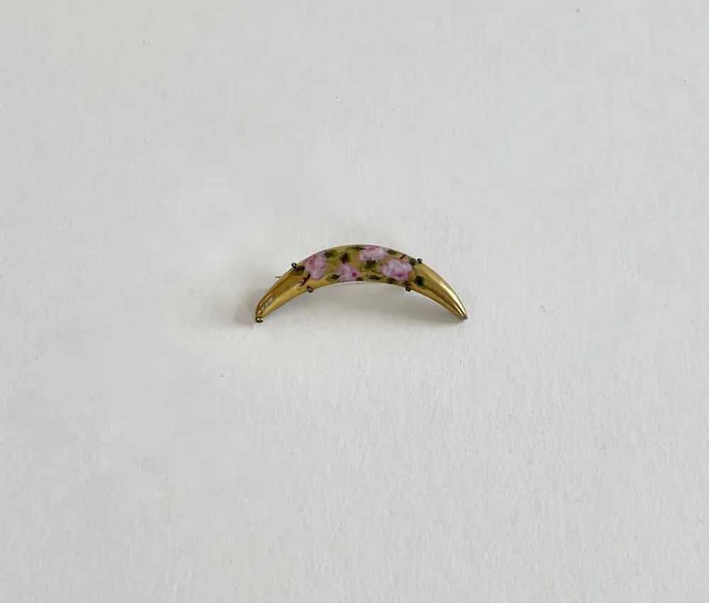 Crescent Floral Pin - image 2