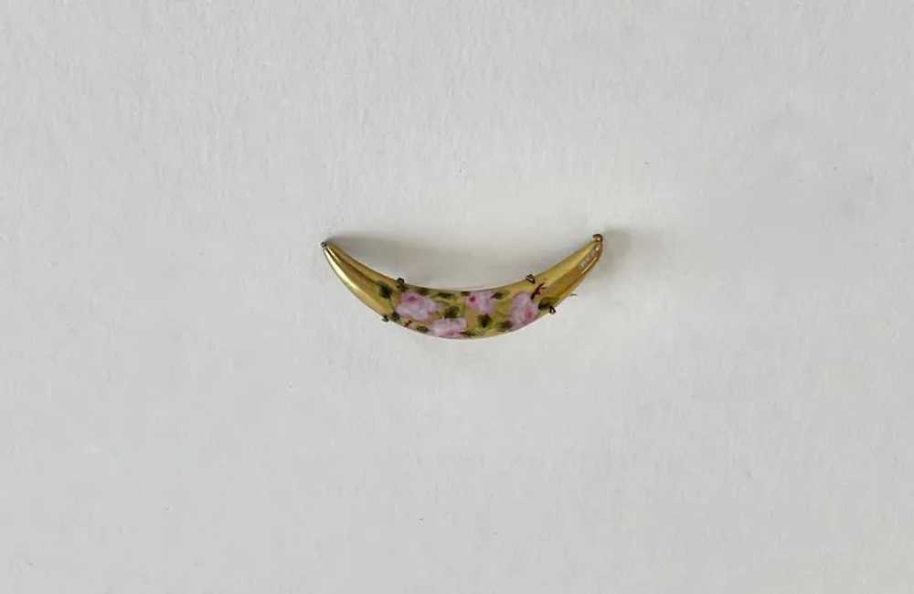 Crescent Floral Pin - image 3