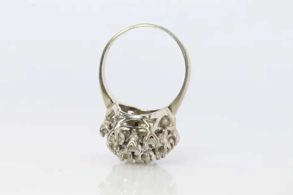 14k Diamond SunBurst STARBURST Round Flower Ring.… - image 9