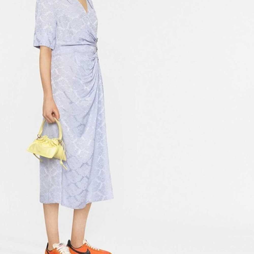 NWOT$445 Ganni Viscose Jacquard Wrap Dress - Midi… - image 6