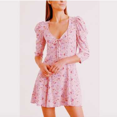 Loveshackfancy Juree Long Sleeve Silk Mini Dress … - image 1