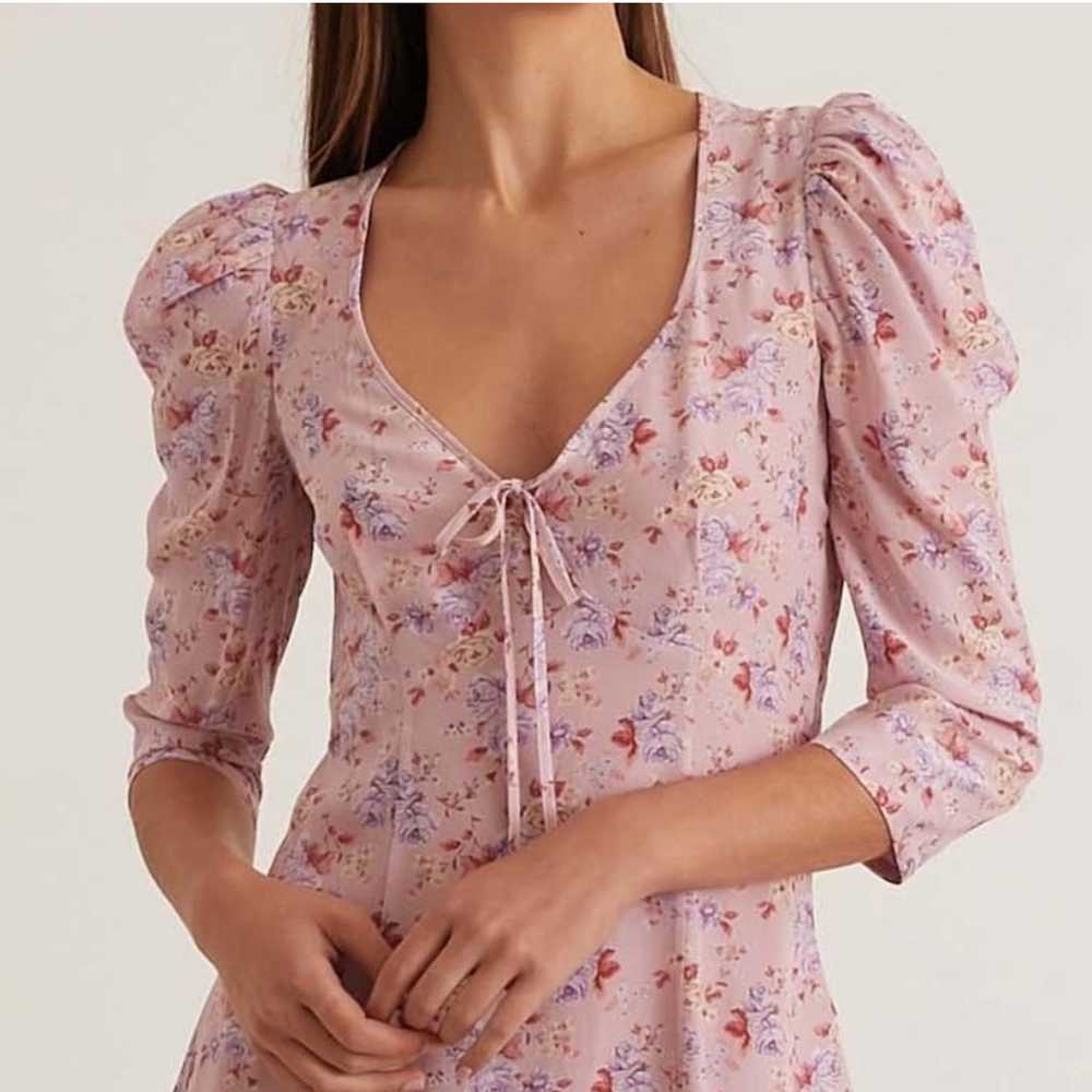 Loveshackfancy Juree Long Sleeve Silk Mini Dress … - image 5