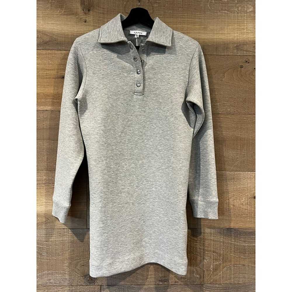 NWOT Frame Button grey Sweatshirt Minidress Size … - image 4