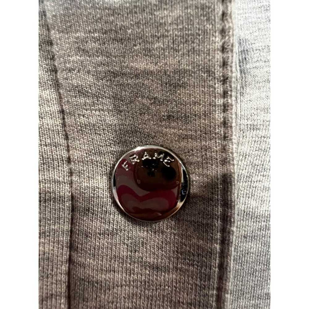 NWOT Frame Button grey Sweatshirt Minidress Size … - image 5