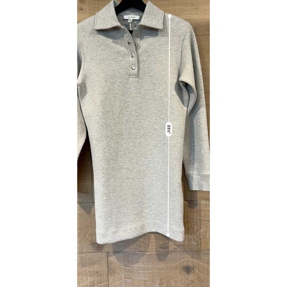NWOT Frame Button grey Sweatshirt Minidress Size … - image 6