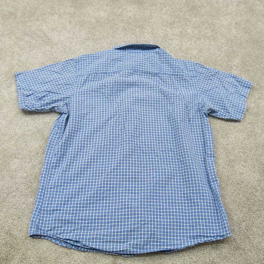 Columbia Bottom Up Mens Shirt Blue White Check Si… - image 6