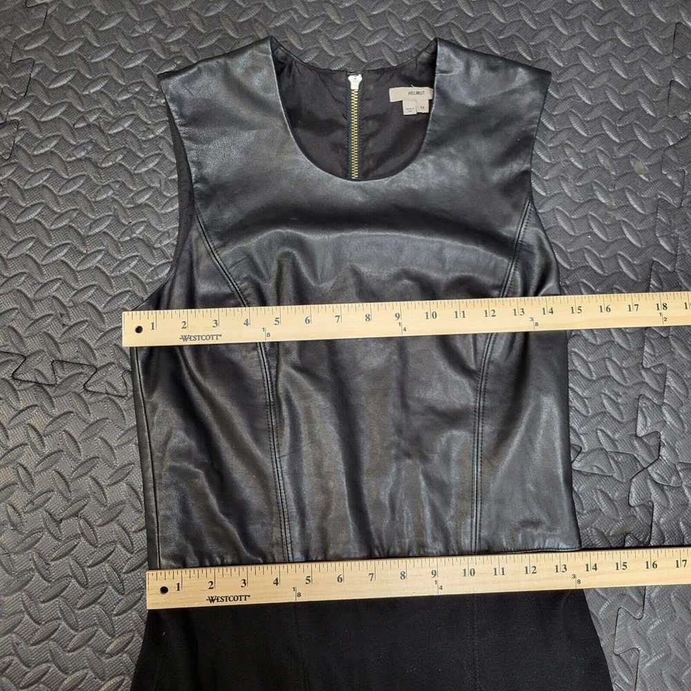 Helmut Lang Gala Lambskin Leather Knit Combo Mini… - image 7