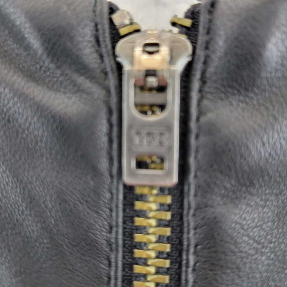 Helmut Lang Gala Lambskin Leather Knit Combo Mini… - image 9