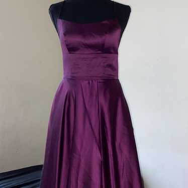 Dark purple satin dress