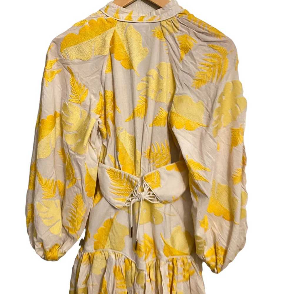 Acler Dress Bastia Leaves Printed Yellow Size 2 - image 7
