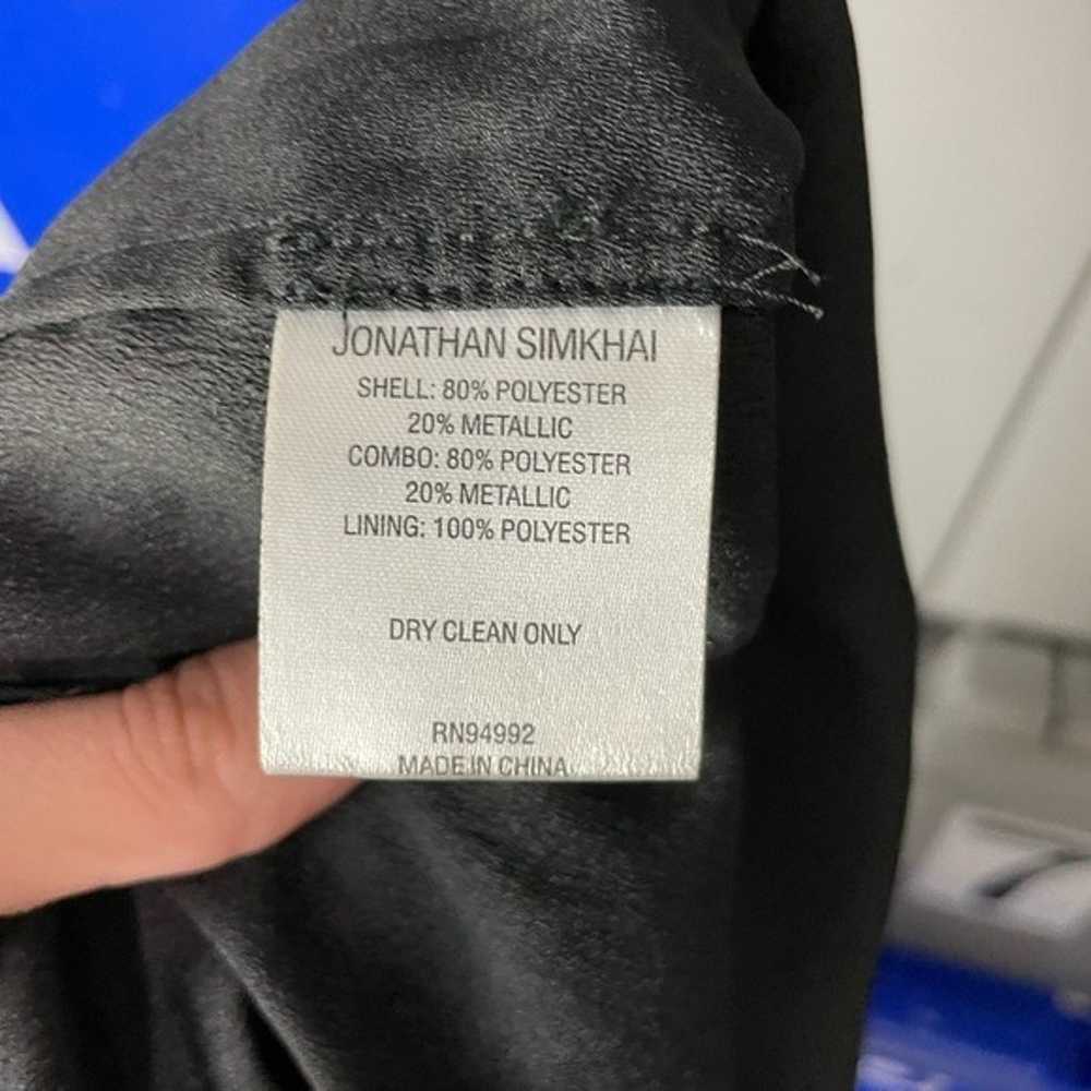 Jonathan Simkhai Navy Metallic Lace Ruffle Dress 0 - image 3