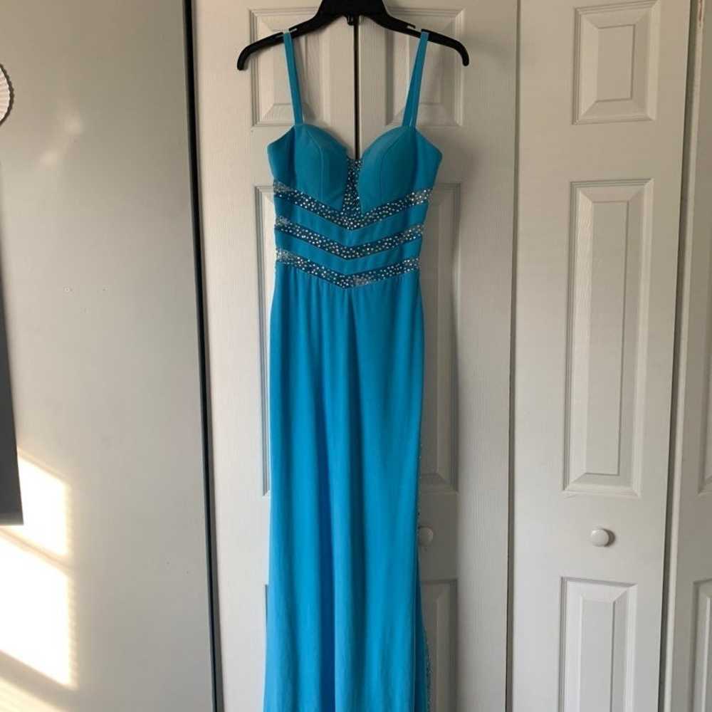 Baby blue prom dress - image 3