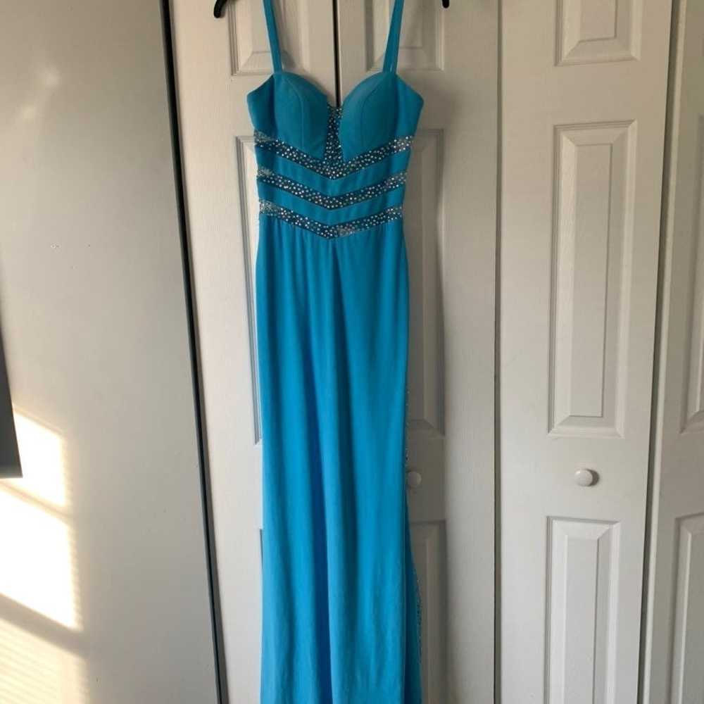 Baby blue prom dress - image 4